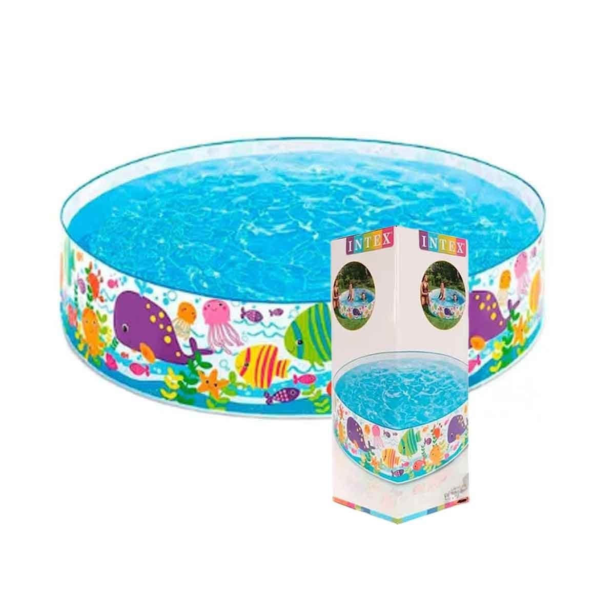 PACK4 PISCINA OCEANO PARA PATIO DEL HOGAR CON RECREACION FAMILIAR AL AIRE LIBRE Y+PAPEL REGALO - 3