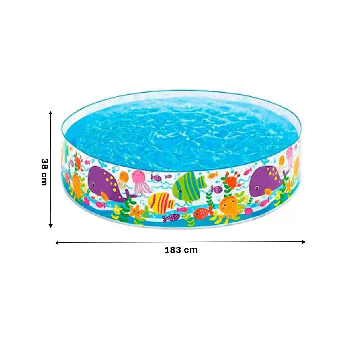 PACK4 PISCINA OCEANO PARA PATIO DEL HOGAR CON RECREACION FAMILIAR AL AIRE LIBRE Y+PAPEL REGALO - 4