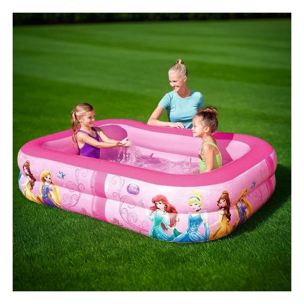 PACK2 ALBERCA INFLABLE PRINCESA PARA PATIO CON DIVERSION ACUATICA EN CASA Y+PAPEL REGALO - 5
