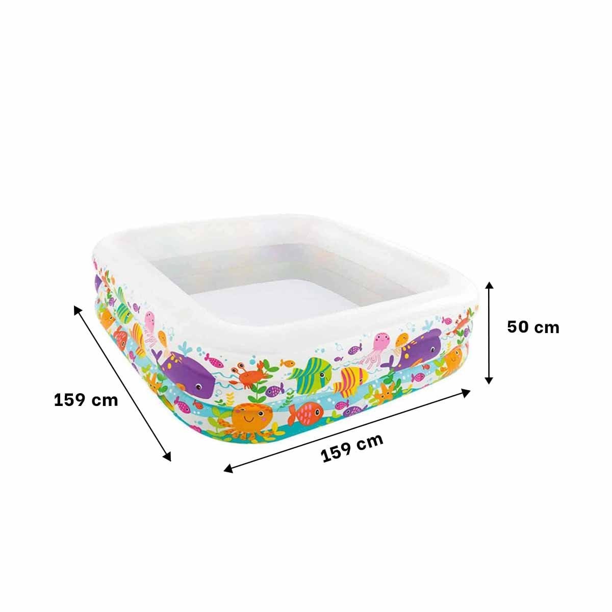 PACK2 CENTRO ACUATICO CUADRADO 159 X 159 X 50 CM PARA DIVERSION INFANTIL - 4