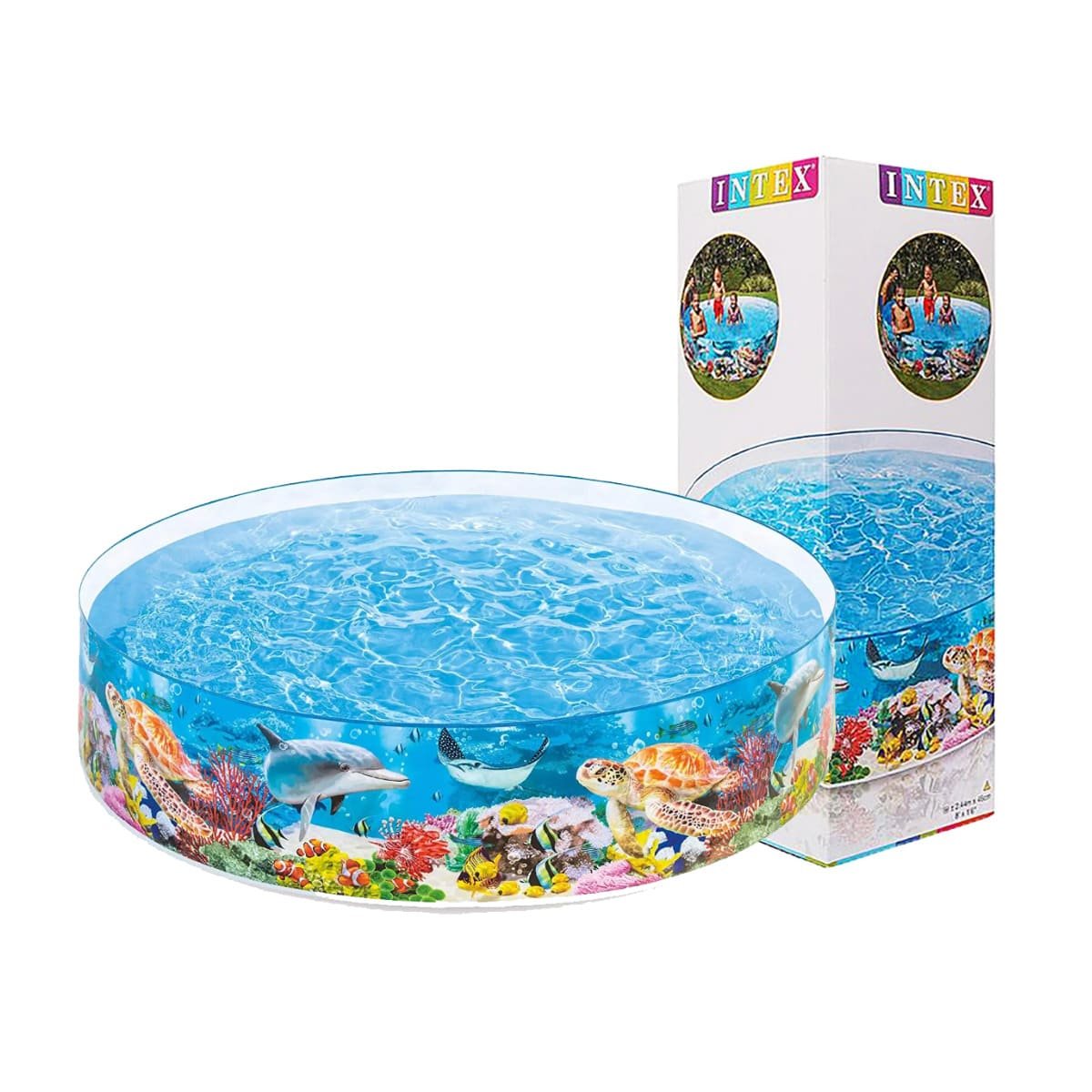 PACK2 PILETA FAMILIAR INFLABLE CON FORMA DELFIN PARA USO EXTERIOR Y+REGALO STICKER - 2