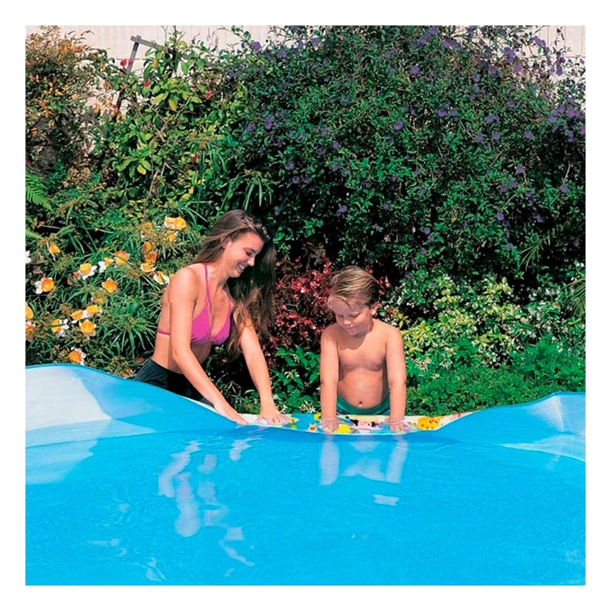 PACK2 PILETA FAMILIAR INFLABLE CON FORMA DELFIN PARA USO EXTERIOR Y+REGALO STICKER - 5