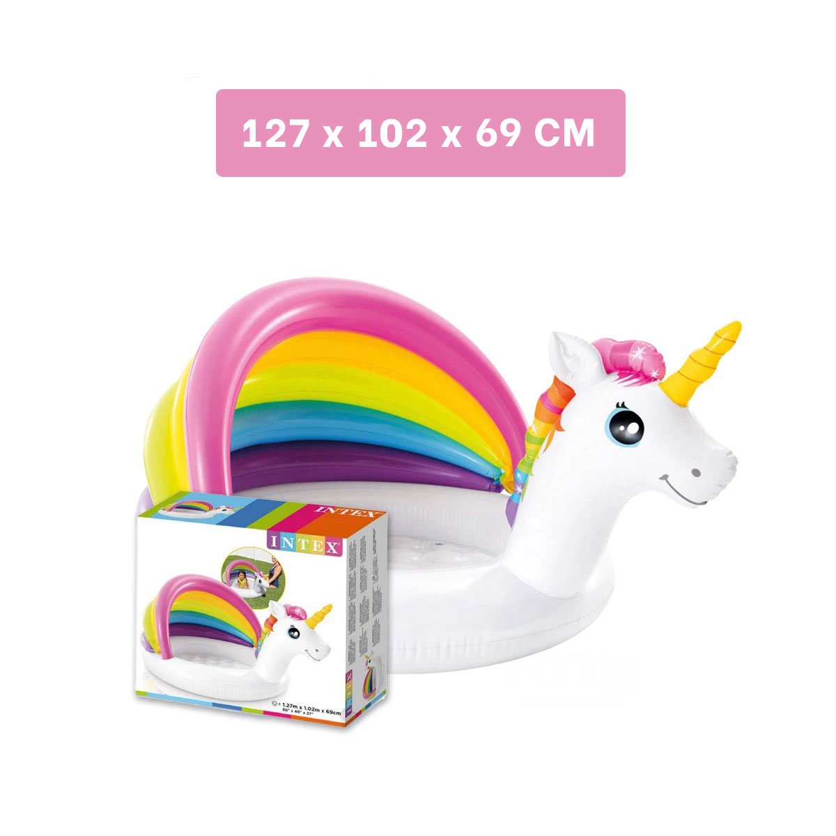 PACK2 ZONA DE AGUA BEBE UNICORNIO 1,27 X 1,02 X 69 CM INFLABLE PARA DIVERSION SEGURA - 4