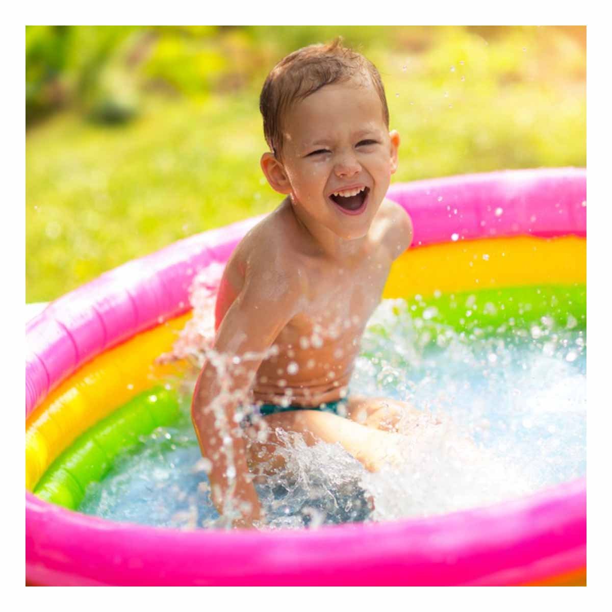 PACK4 ESPACIO ACUATICO ARCOIRIS INFLABLE INFANTIL 114 X 25 CM PARA VERANO - 3