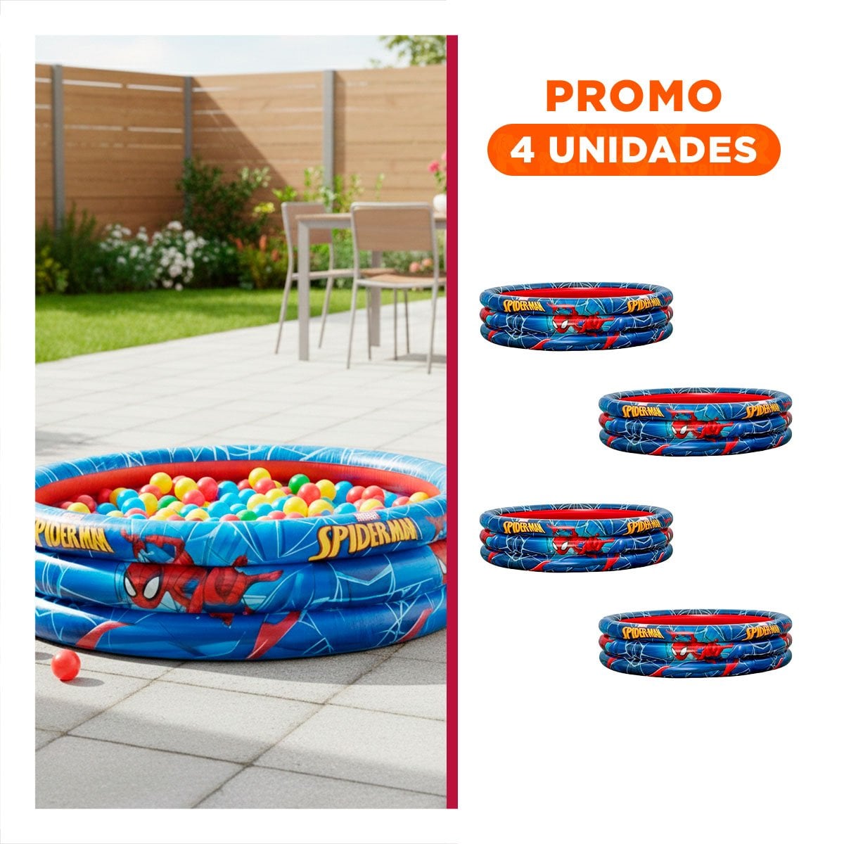 PACK4 PILETA PARA HOGAR CON USO FAMILIAR Y+REGALO STICKER - 1