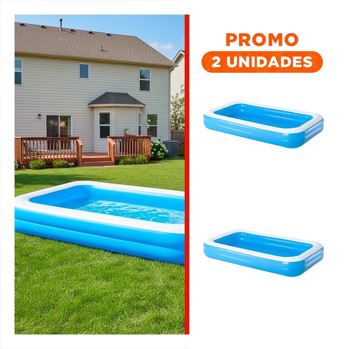 PACK2 PATIO INFLABLE PARA HOGAR CON ESPACIO GENEROSO Y CONFORT DIARIO - 1