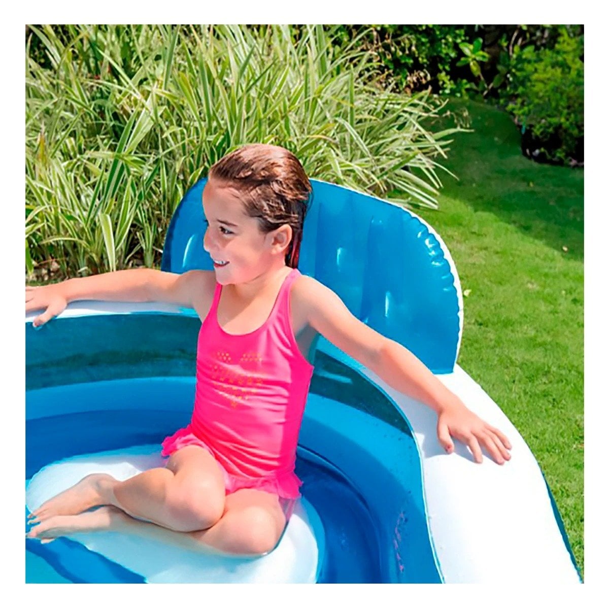 PACK2 CENTRO DE AGUA CON ASIENTOS 229 X 299 X 66 CM AMPLIO PARA RELAX Y+REGALO STICKER - 5