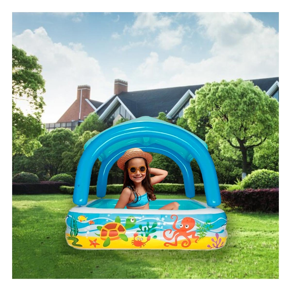 PACK2 ZONA DE AGUA CANOPY 147 X 147 X 122 CM CON TECHO PARA DIVERSION AL AIRE LIBRE - 2