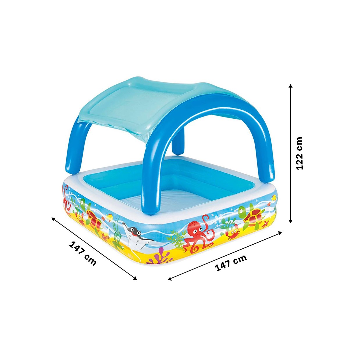 PACK2 ZONA DE AGUA CANOPY 147 X 147 X 122 CM CON TECHO PARA DIVERSION AL AIRE LIBRE - 4