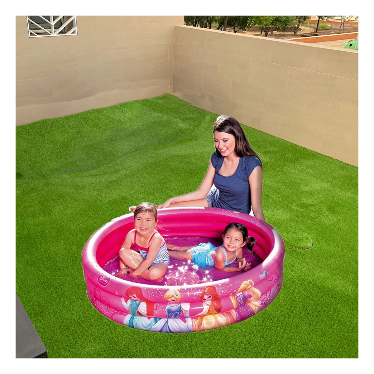 PACK4 ALBERCA PRINCESA INFLABLE PARA CASA Y PATIO CON AGUA Y VERANO Y+REGALO STICKER - 5