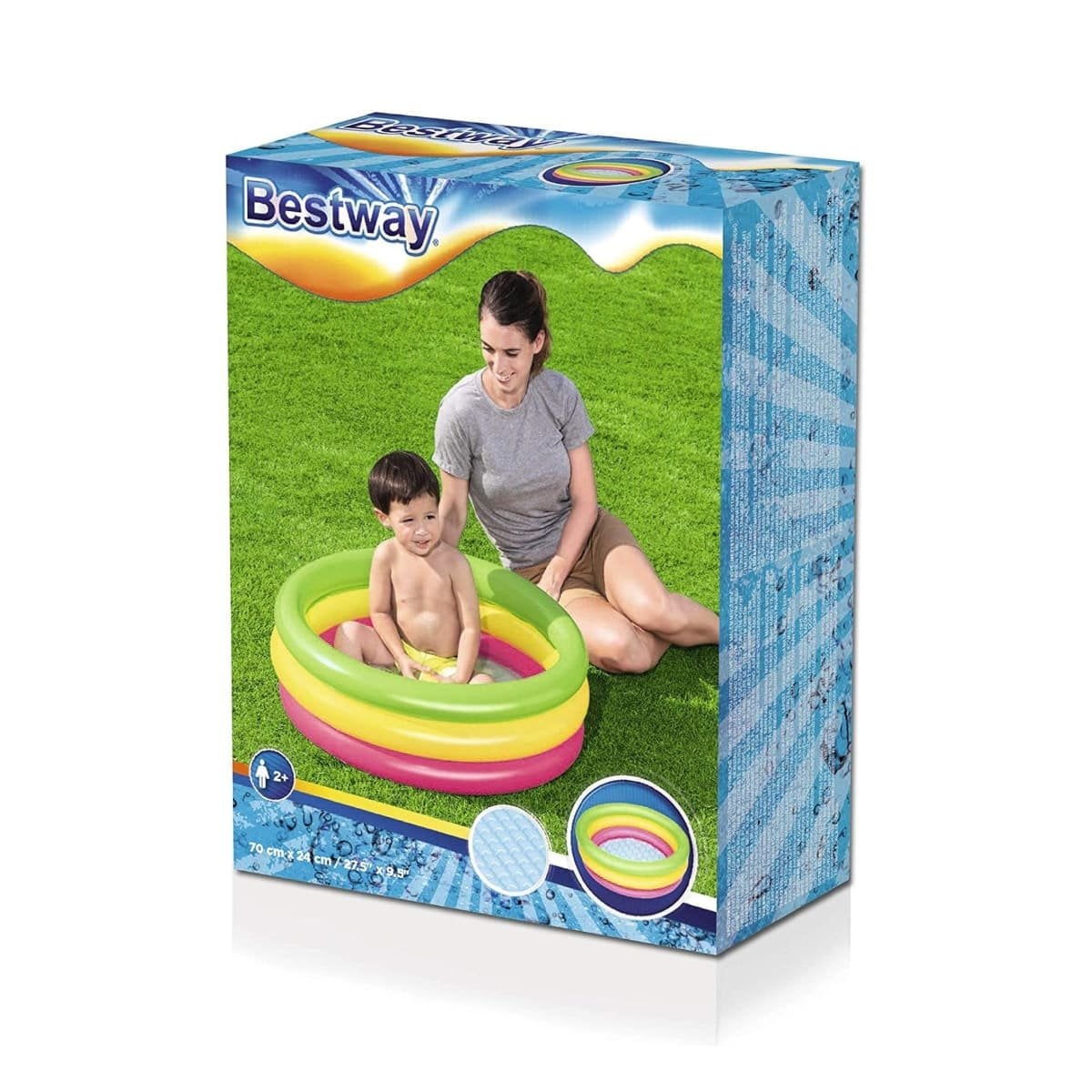 PACK6 CENTRO ACUATICO ARCOIRIS 1.52 X 30 CM PARA JUEGOS DE AGUA Y+REGALO STICKER - 2