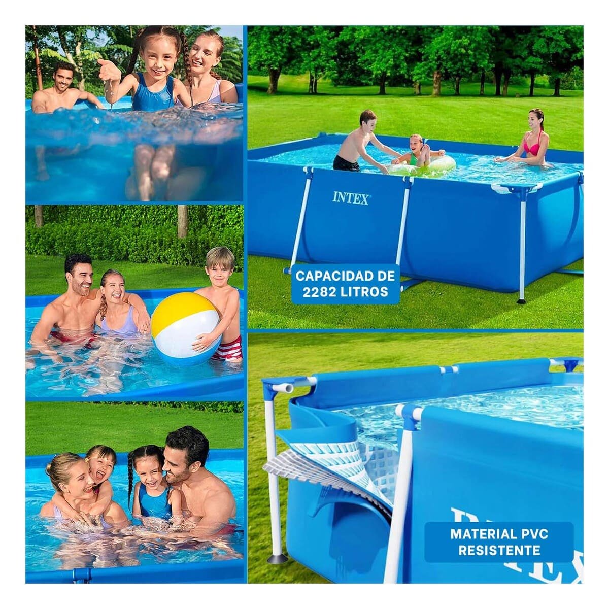 PACK2 TANQUE RECREATIVO RECTANGULAR PARANTE AMPLIO 260X160X65 CM EXTERIOR Y+PAPEL REGALO - 3