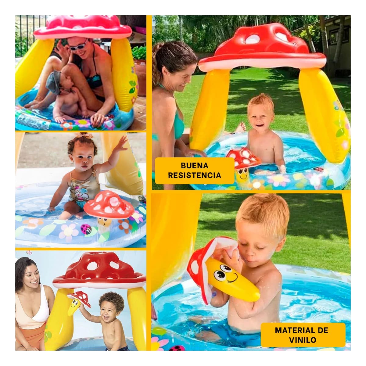 PACK4 FRESCURA HONGUITO INFLABLE PARA HOGAR PATIO Y DIVERSION EN VERANO Y+REGALO STICKER - 2