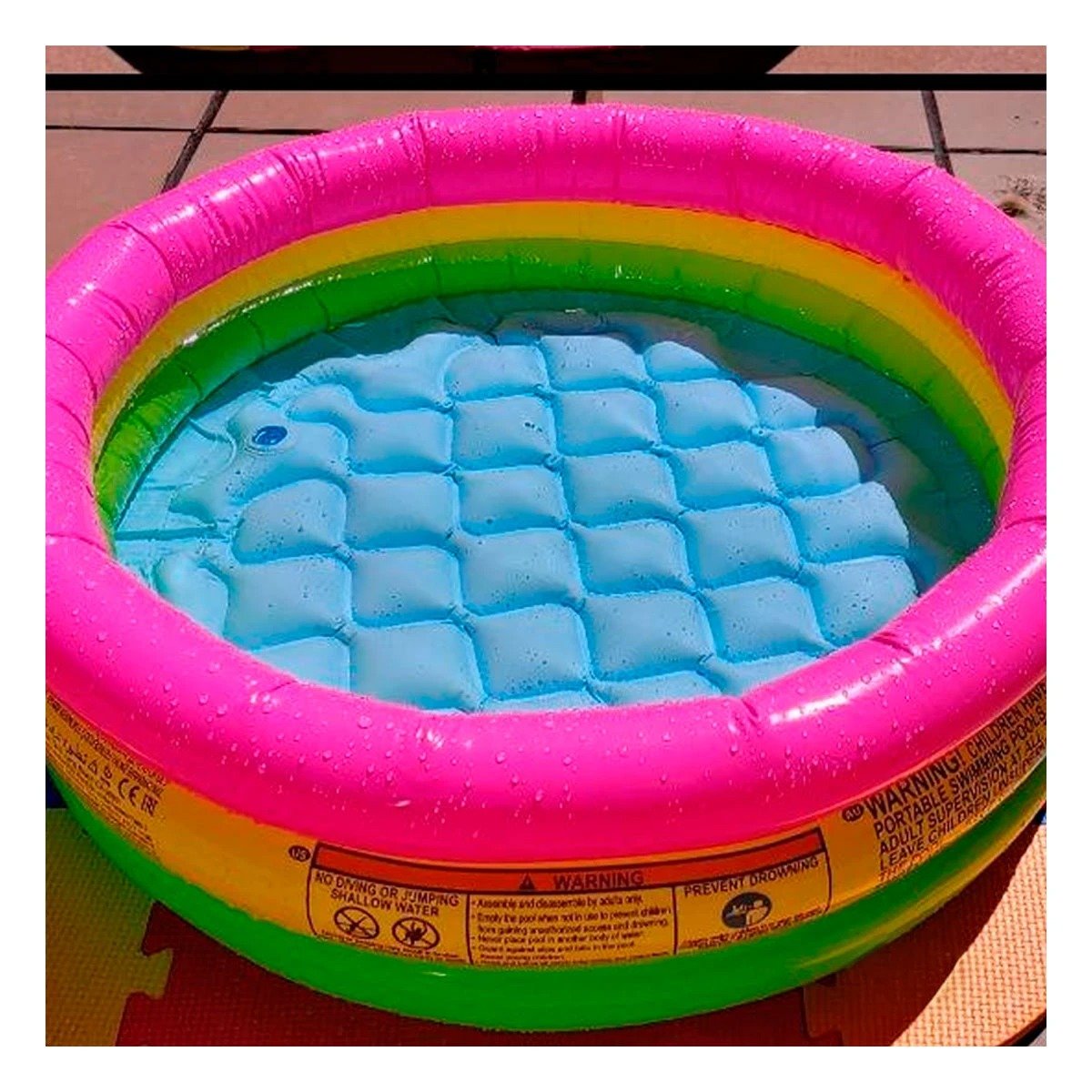 PACK4 PISCINA INFLABLE ARCOIRIS 61 X 22 CM PARA CENTRO DE AGUA EN HOGAR - 5