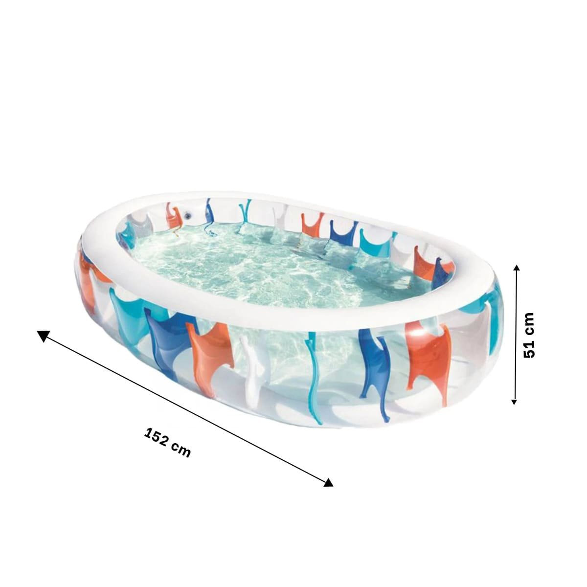 PACK2 PISCINA RECREATIVA ELIPTICA INFLABLE PARA HOGAR Y TEMPORADA DE VERANO - 4