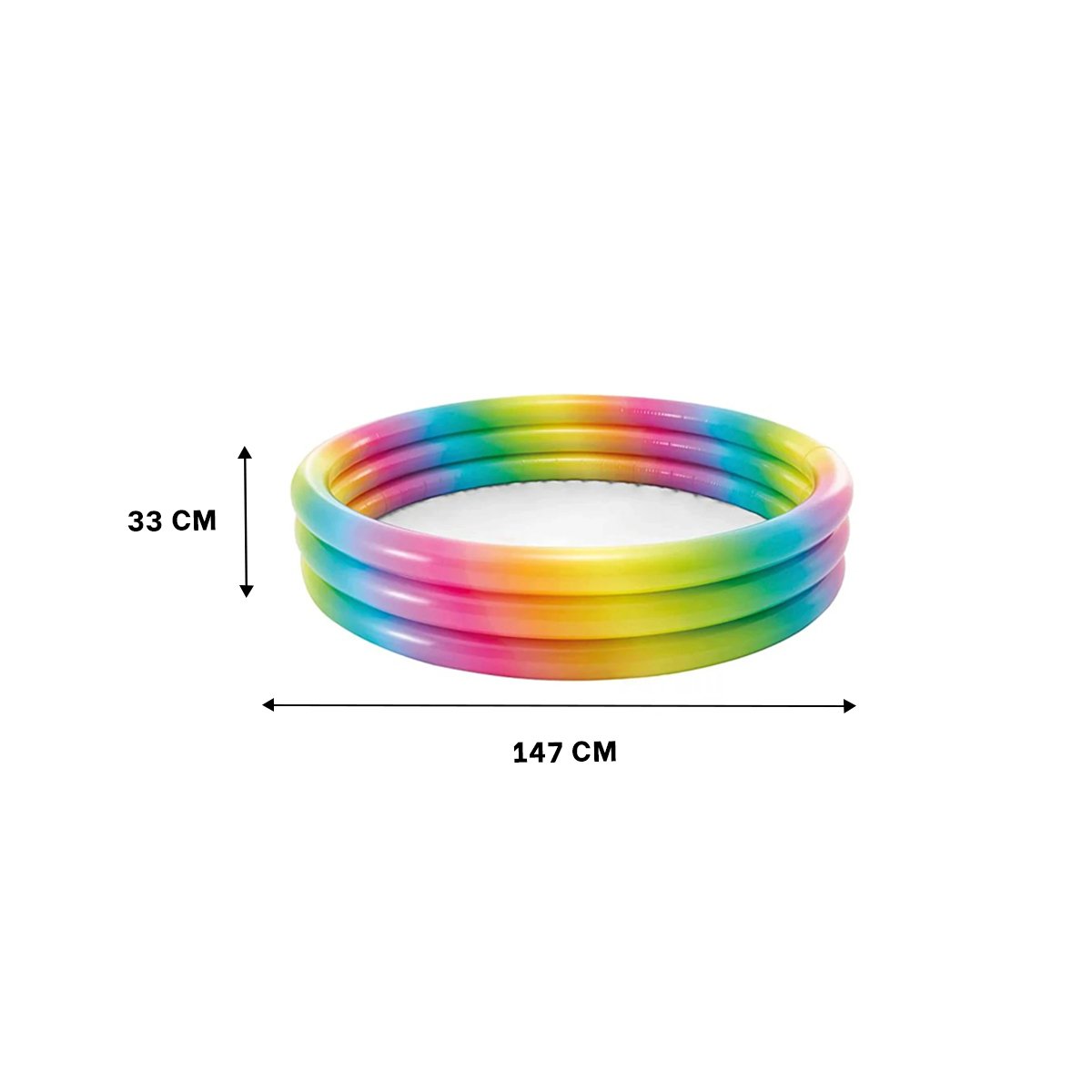 PACK6 PISCINA DE COLORES 147 X 33 CM INFLABLE PARA USO DIARIO EN CASA Y+PAPEL REGALO - 4
