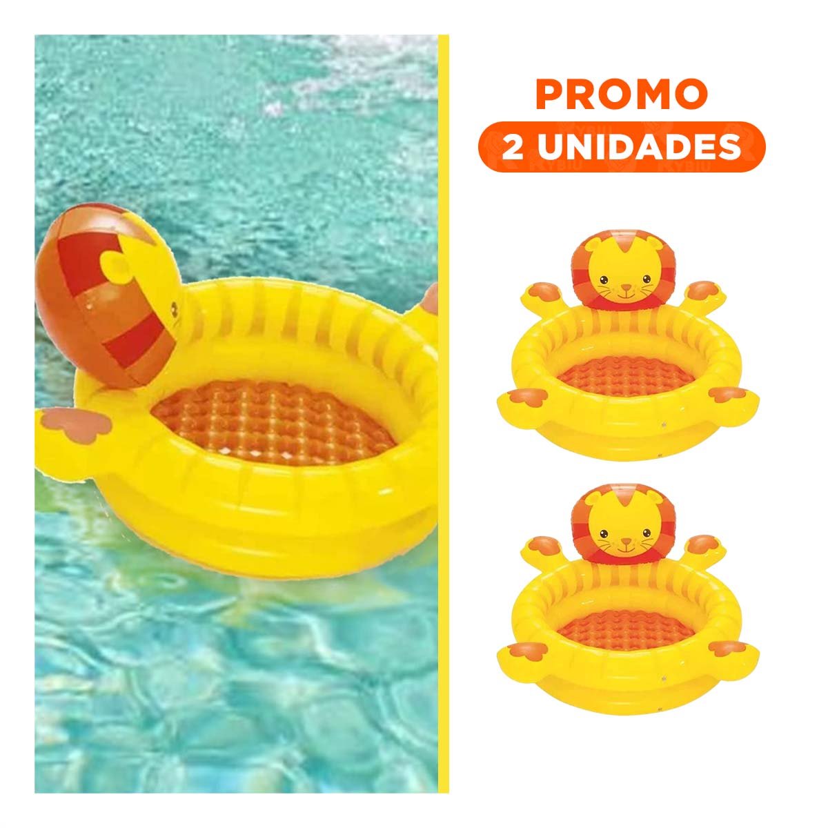 PACK2 PILETA LEON 111X98X61,5 CM INFANTIL PARA DIVERSION - 1
