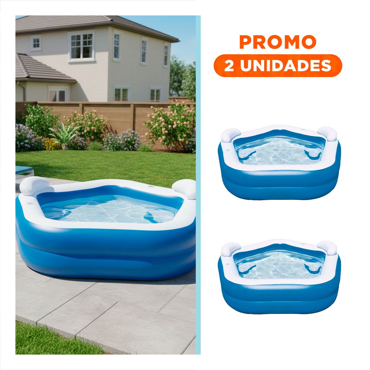 PACK2 ESTANQUE PARA HOGAR Y JARDIN CON DISENO FAMILIAR AMPLIO Y DURADERO - 1