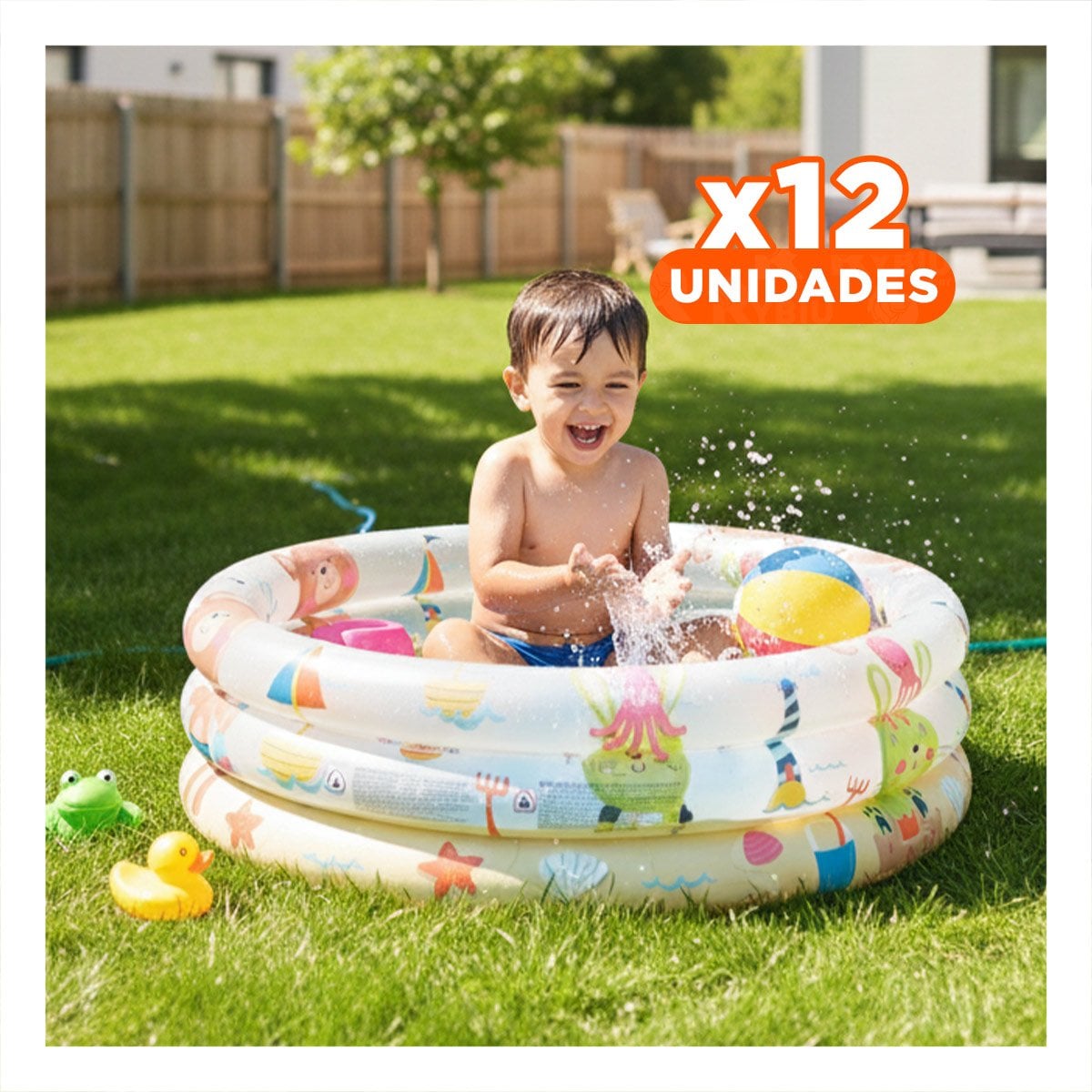 PACK12 ZONA FAMILIAR INFLABLE CON DISENO DE OSITOS - 1