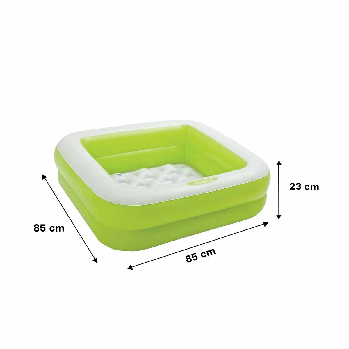 PACK2 PISCINETA COMPACTA ACOLCHADA 85X85X23CM VERDE PARA HOGAR Y+PAPEL REGALO - 4