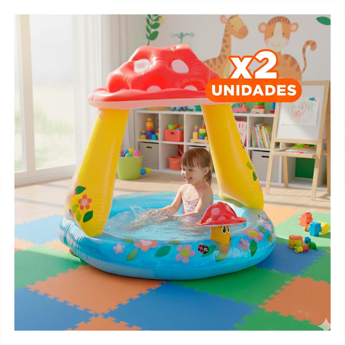 PACK2 AGUA HONGUITO INFLABLE PARA JARDIN CASA Y MOMENTOS DE FRESCURA Y+REGALO STICKER - 1