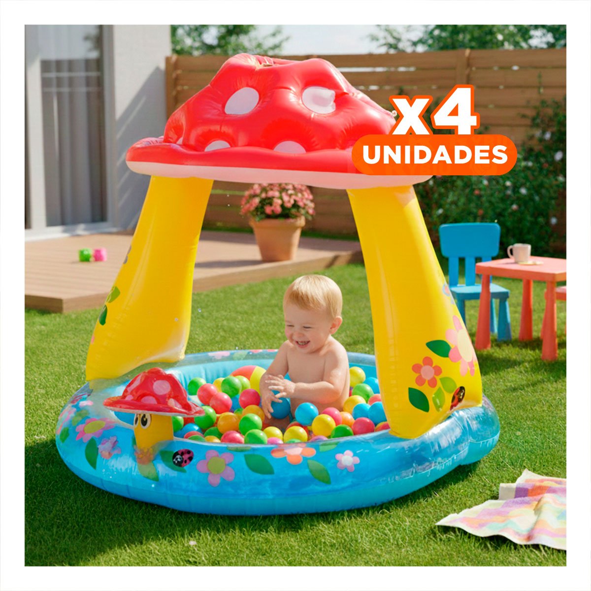 PACK4 JUEGOS HONGUITO INFLABLE PARA HOGAR PATIO Y DIVERSION DE VERANO - 1