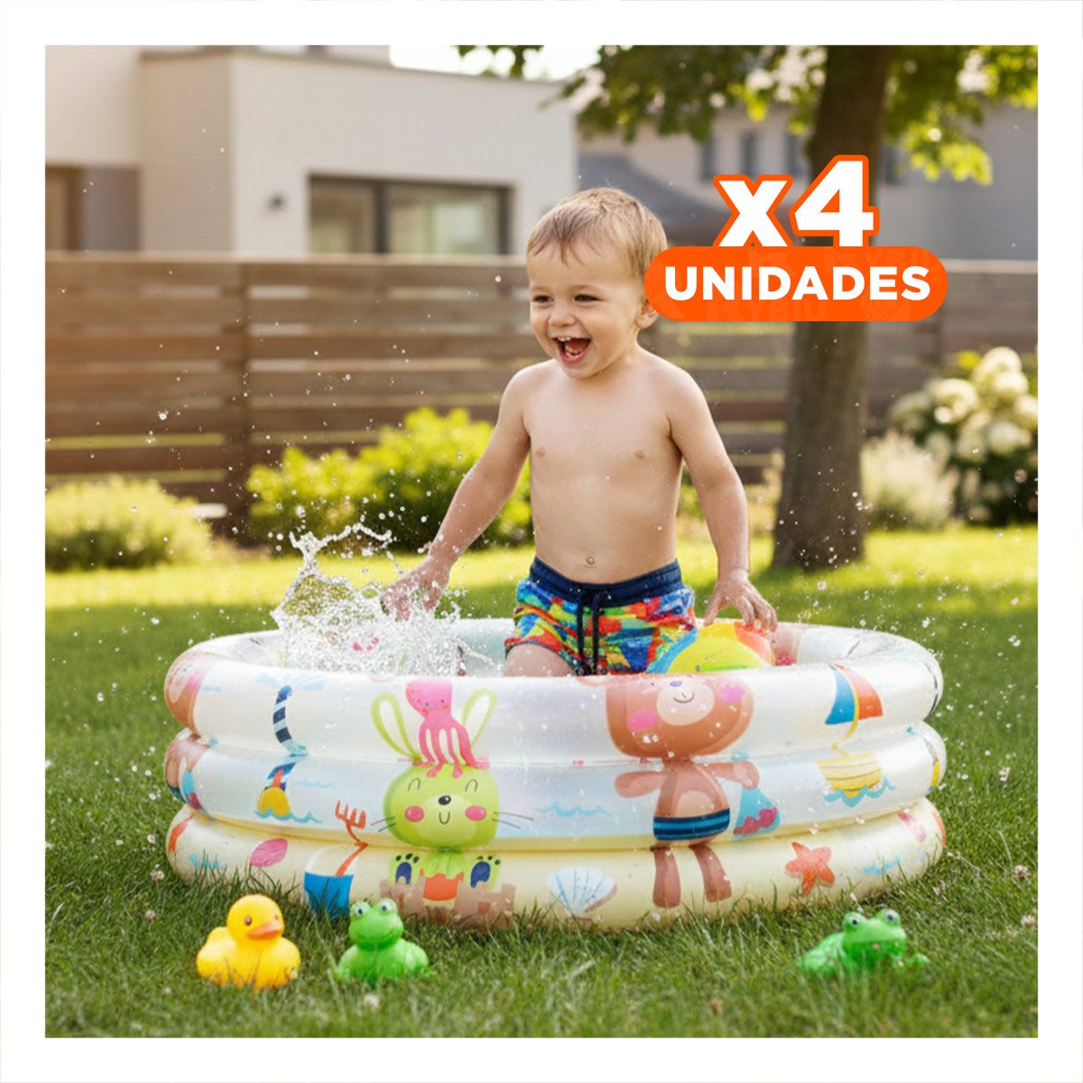 PACK4 ESPACIO RECREATIVO INFLABLE CON OSITOS PARA AGUA - 1