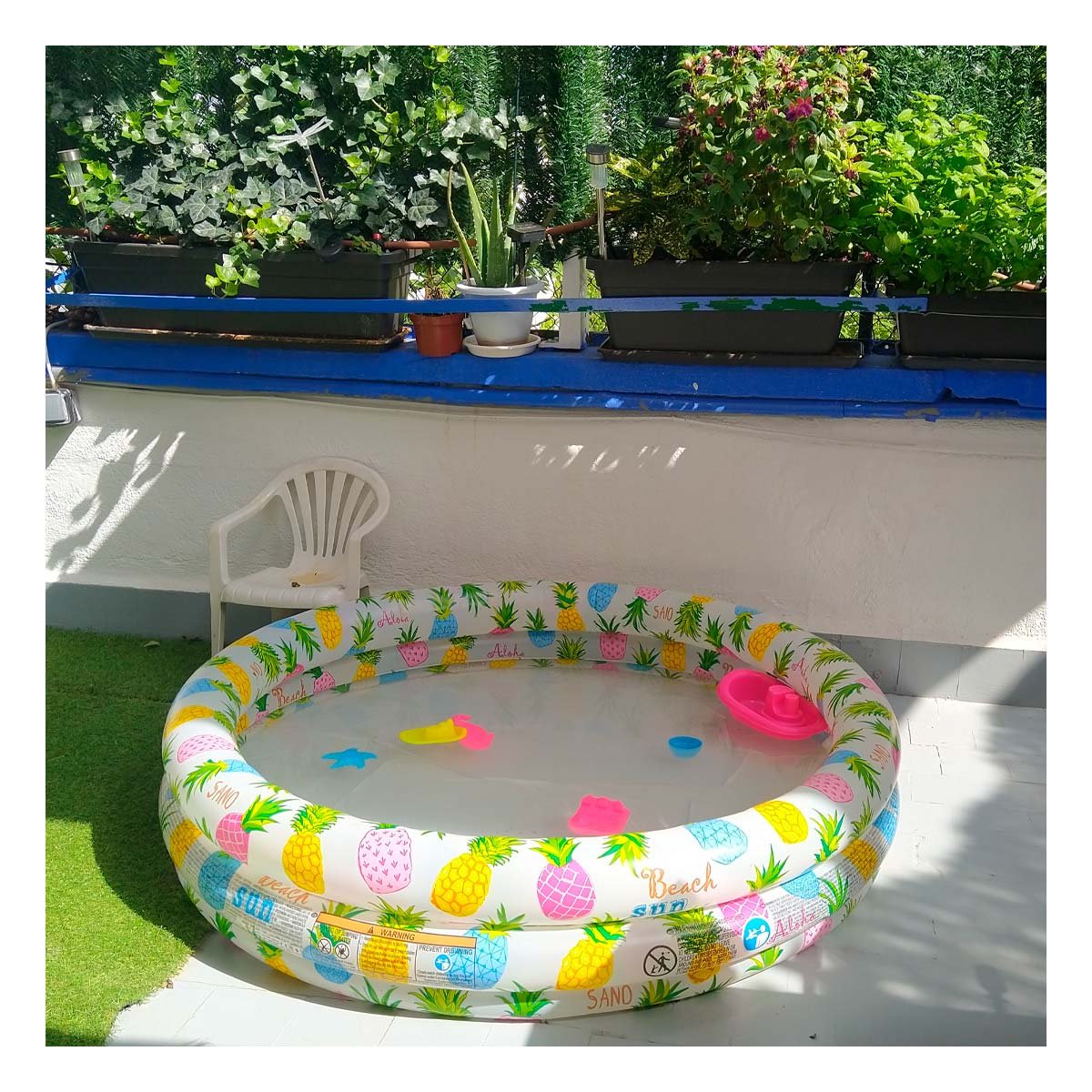 PACK6 PILETIN INFLABLE CON ESTILO TROPICAL PARA HOGAR Y JARDIN EN VERANO - 3