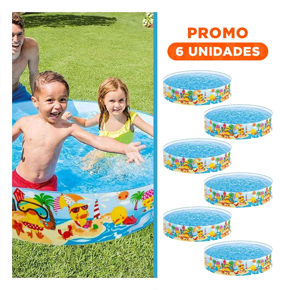 PACK6 PROPUESTA INFLABLE PARA JARDIN Y CASA CON APARIENCIA TROPICAL PARA VERANO - 1