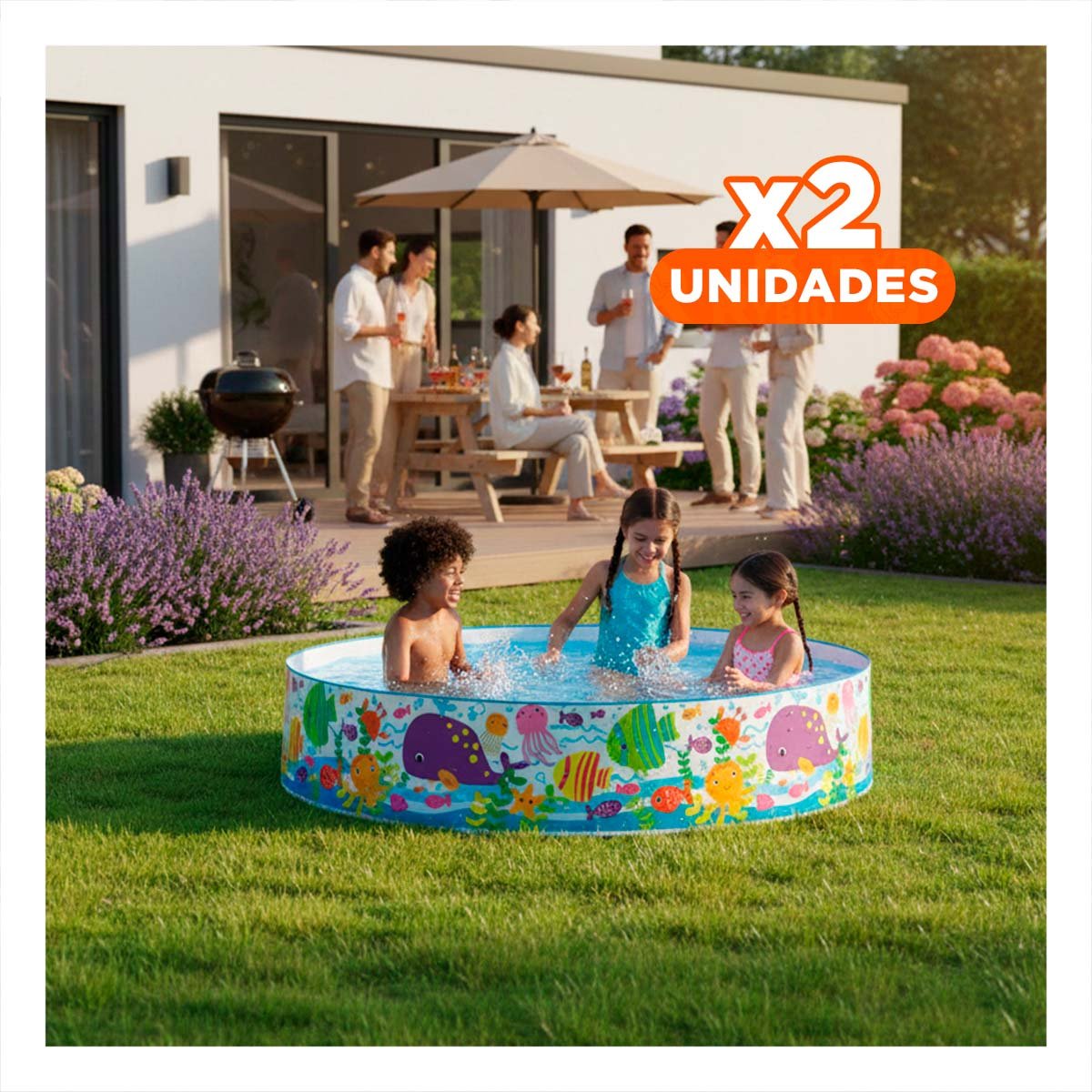 PACK2 ESTANQUE OCEANO PARA HOGAR CON USO RECREATIVO FAMILIAR DIARIO Y+REGALO STICKER - 1