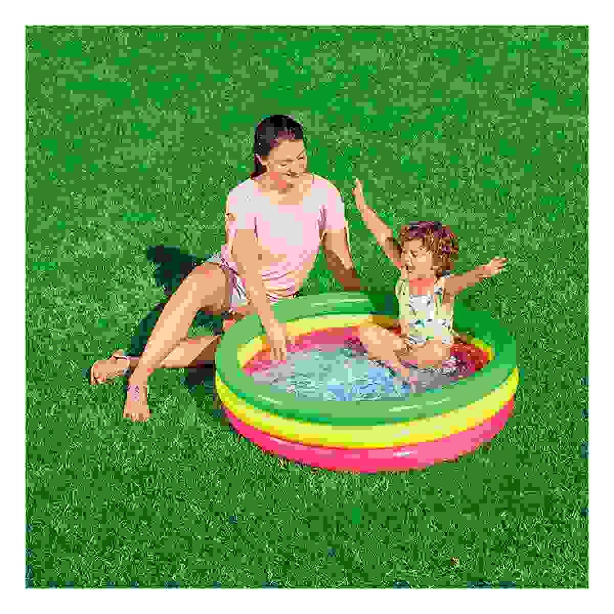 PACK4 PISCINA INFANTIL DE AGUA ARCOIRIS 1.52 X 30 CM PARA JUEGOS DIARIOS Y+REGALO STICKER - 3