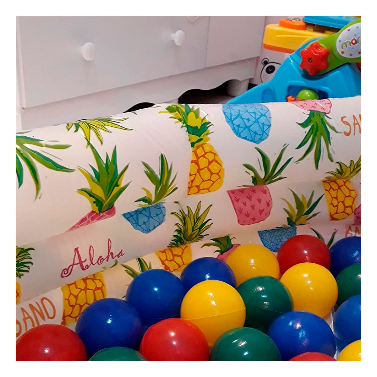 PACK6 PILETIN INFLABLE PARA JARDIN CON AMBIENTE TROPICAL Y USO FAMILIAR Y+REGALO STICKER - 3