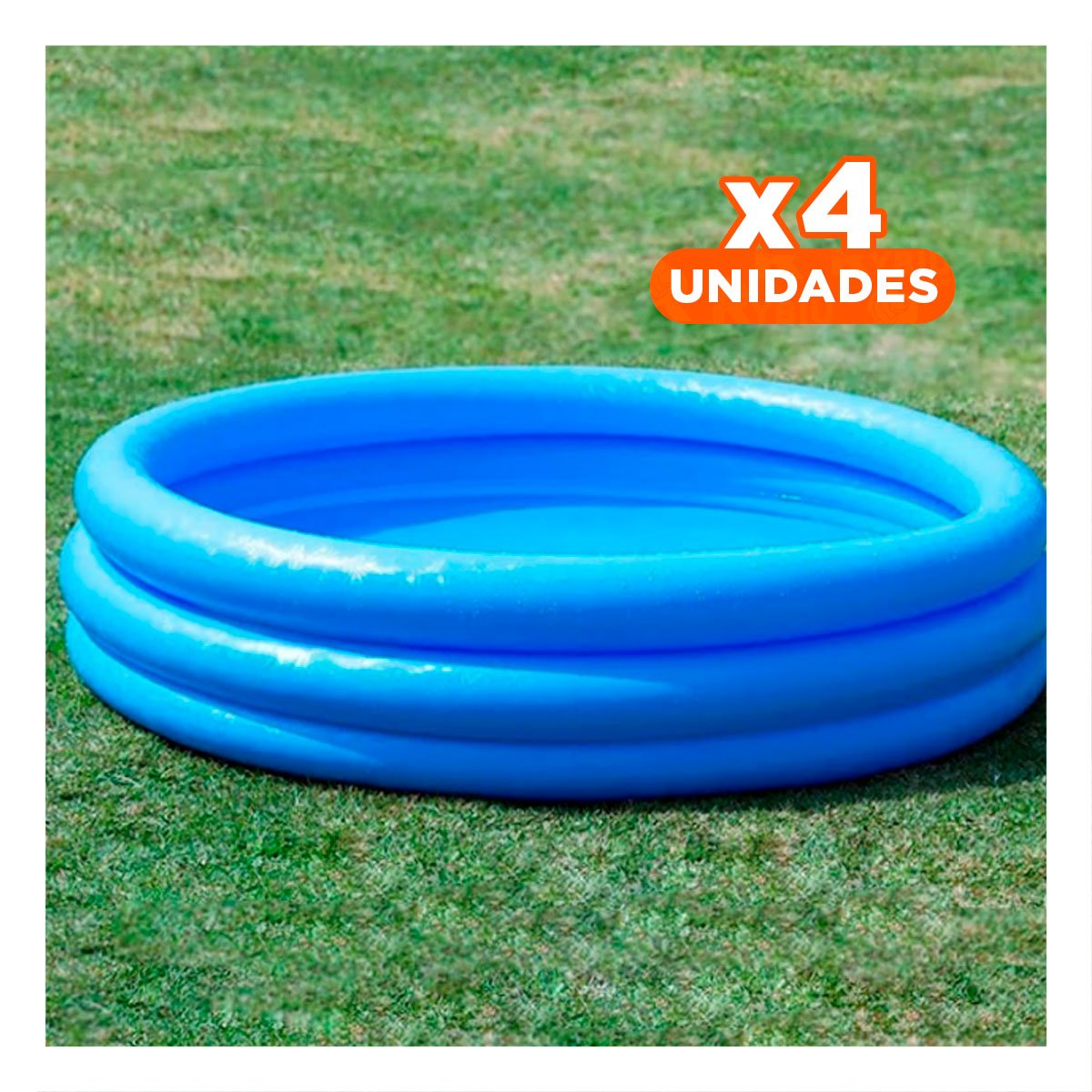 PACK4 ZONA DE AGUA AZUL CRISTAL 147 X 33 CM PARA USO DIARIO EN HOGAR - 1