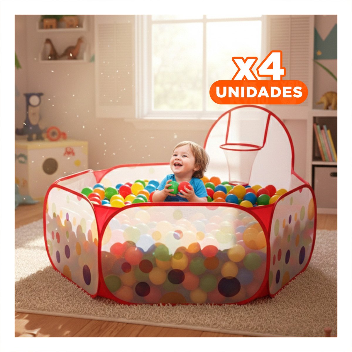 PACK4 ZONA INFANTIL DE PELOTAS PARA CASA Y HOGAR CON USO FAMILIAR - 1