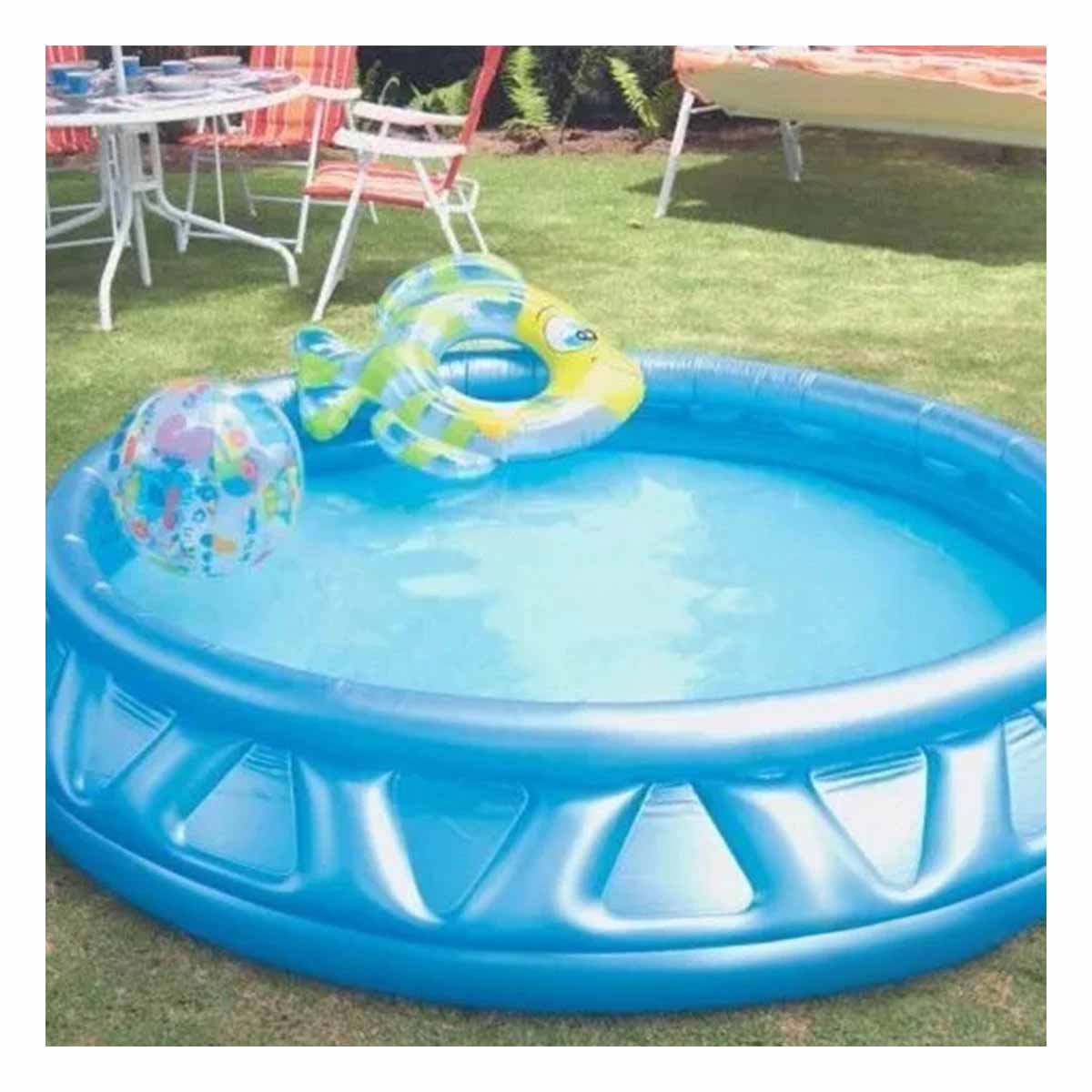 PACK2 PISCINA INFLABLE PARA HOGAR CON BASE SUAVE Y USO FAMILIAR EN VERANO Y+PAPEL REGALO - 2