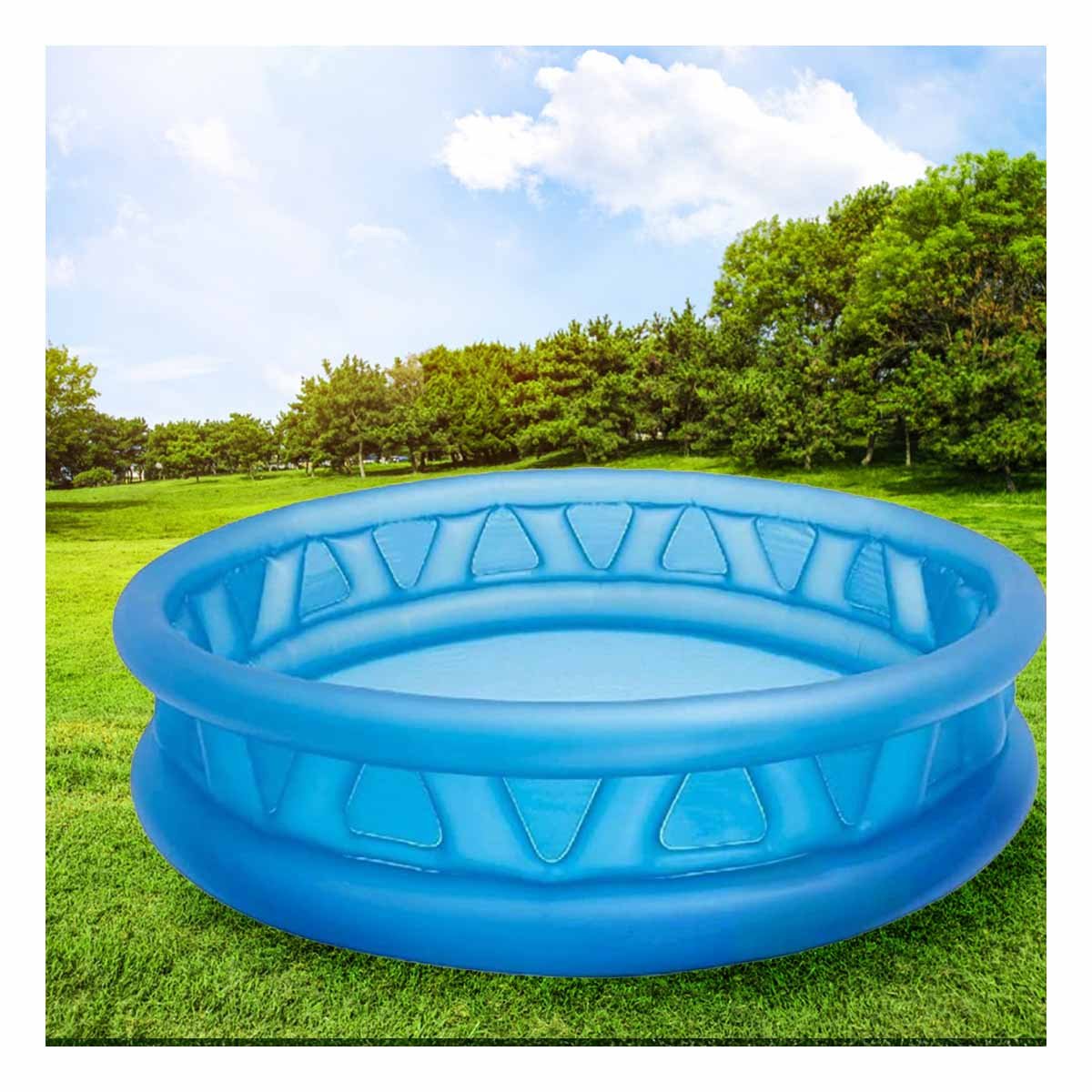 PACK2 PISCINA INFLABLE PARA HOGAR CON BASE SUAVE Y USO FAMILIAR EN VERANO Y+PAPEL REGALO - 5