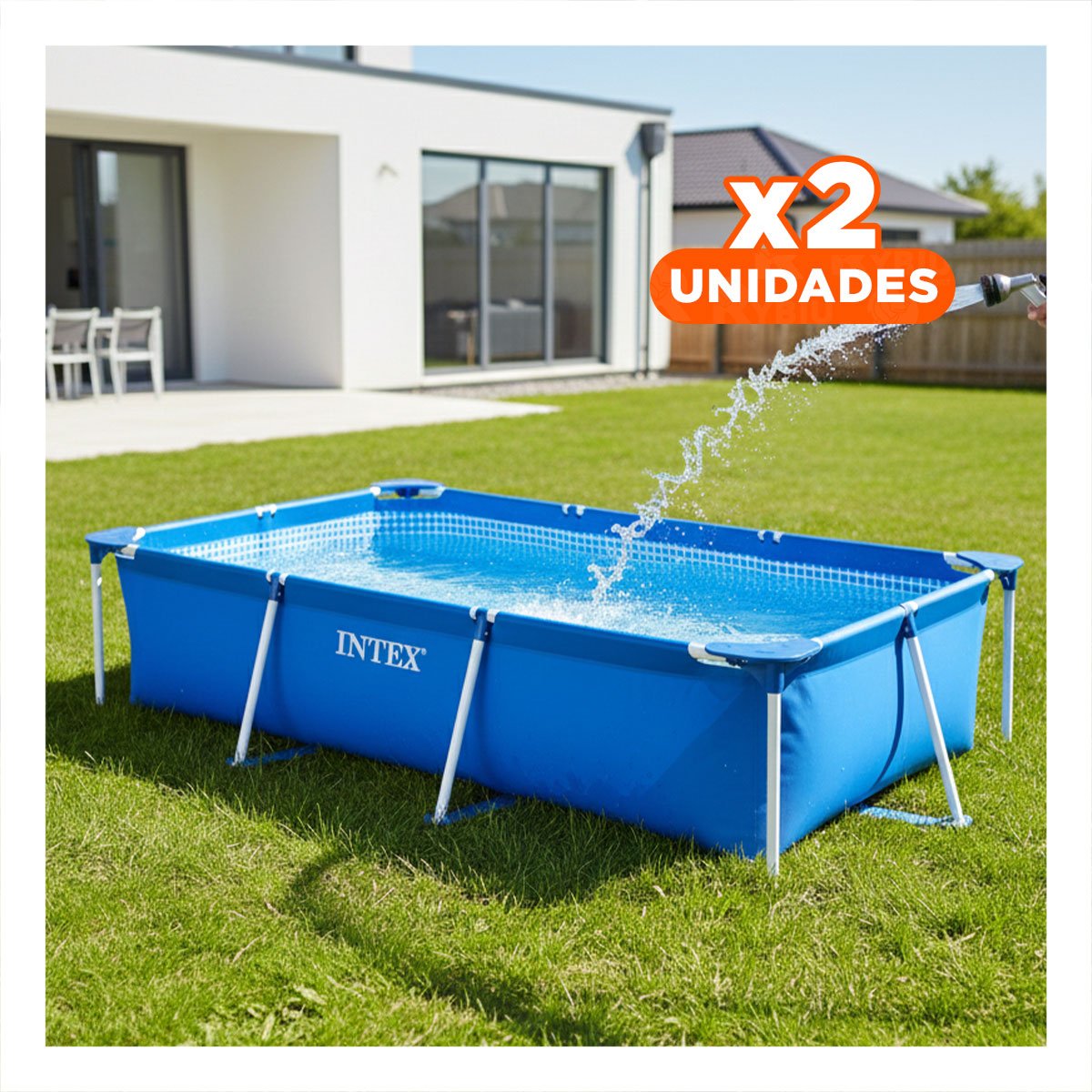 PACK2 TANQUE RECREATIVO RECTANGULAR PARANTE RESISTENTE 220X150X60 CM HOGAR Y+REGALO STICKER - 1