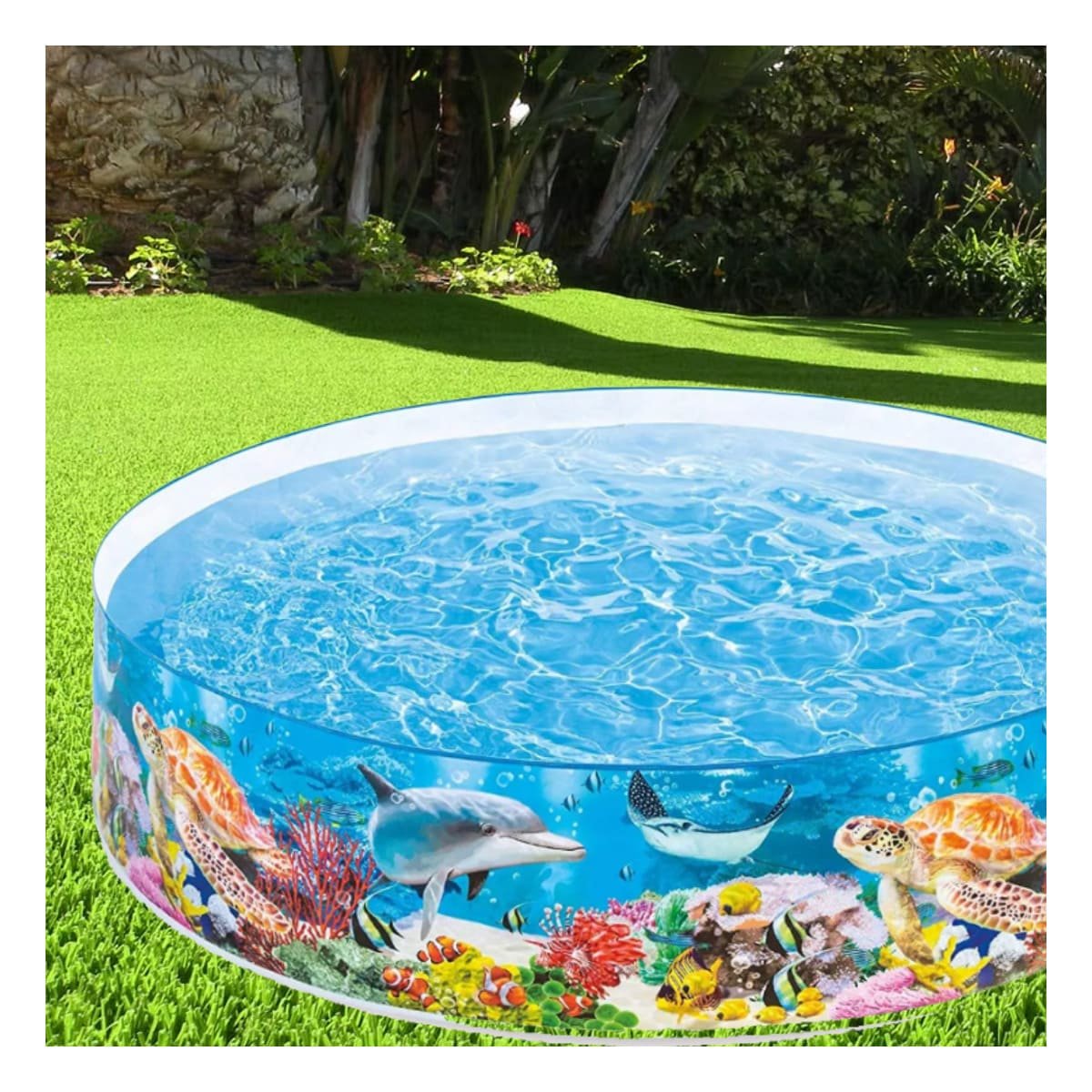 PACK2 PILETA INFLABLE DELFIN PARA CASA Y PATIO CON ESTILO MARINO Y+PAPEL REGALO - 5