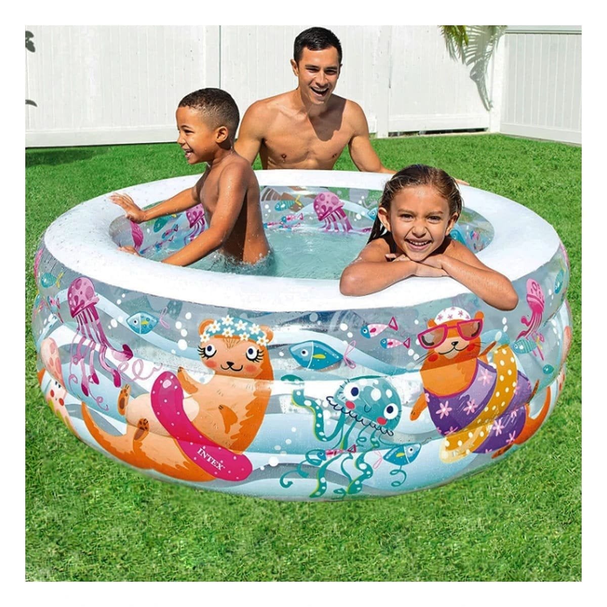 PACK2 PILETA DE AGUA INFANTIL REDONDA 152 X 56 CM PARA TEMPORADA DE VERANO Y+PAPEL REGALO - 2