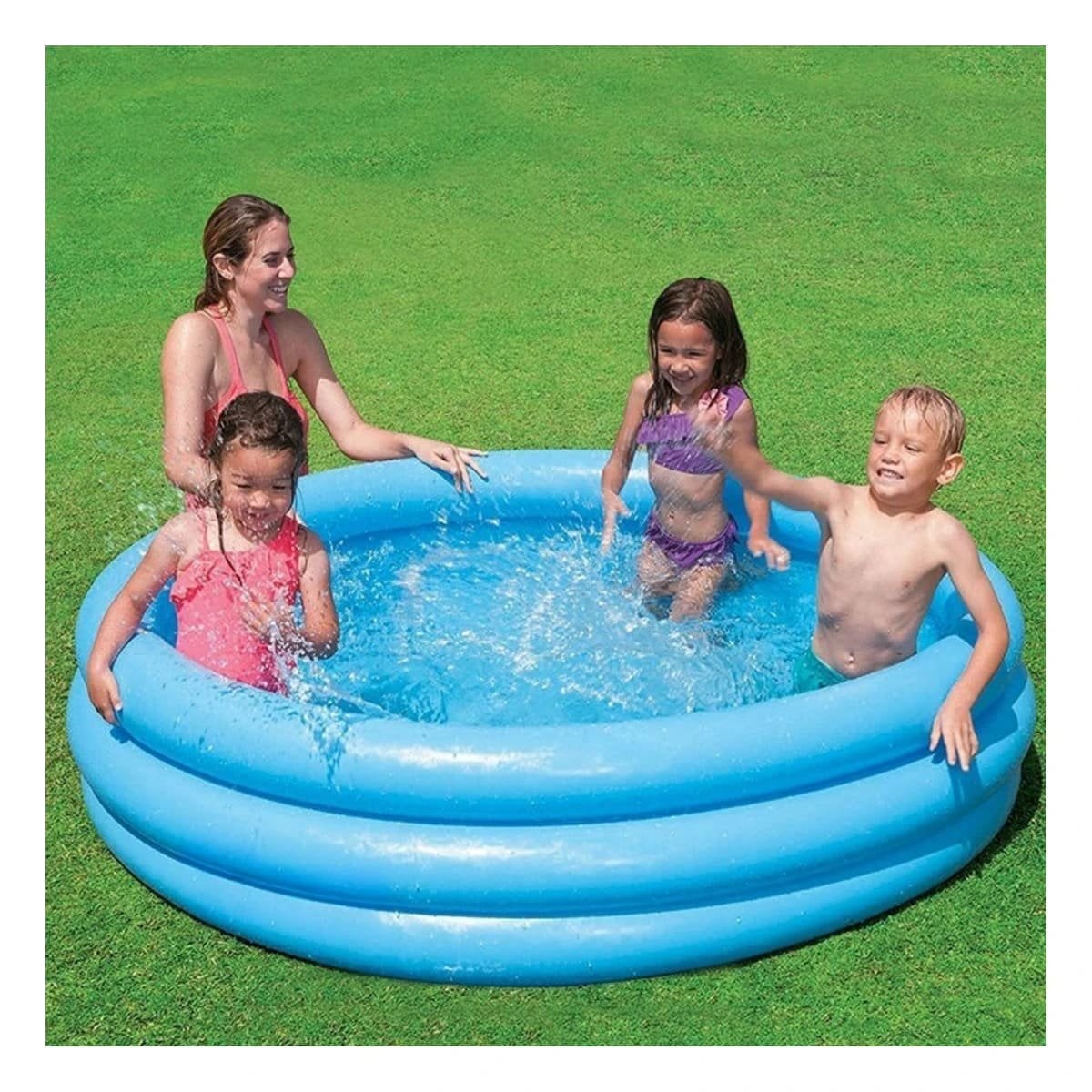 PACK2 ZONA DE AGUA AZUL CRISTAL 147 X 33 CM PARA DIVERSION FAMILIAR EN VERANO Y+REGALO STICKER - 3