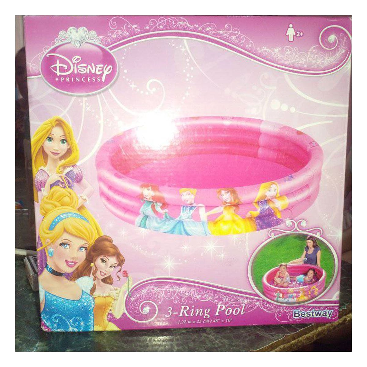 PACK4 PISCINA PRINCESA INFLABLE PARA HOGAR Y PATIO CON ESTILO FESTIVO Y+PAPEL REGALO - 2