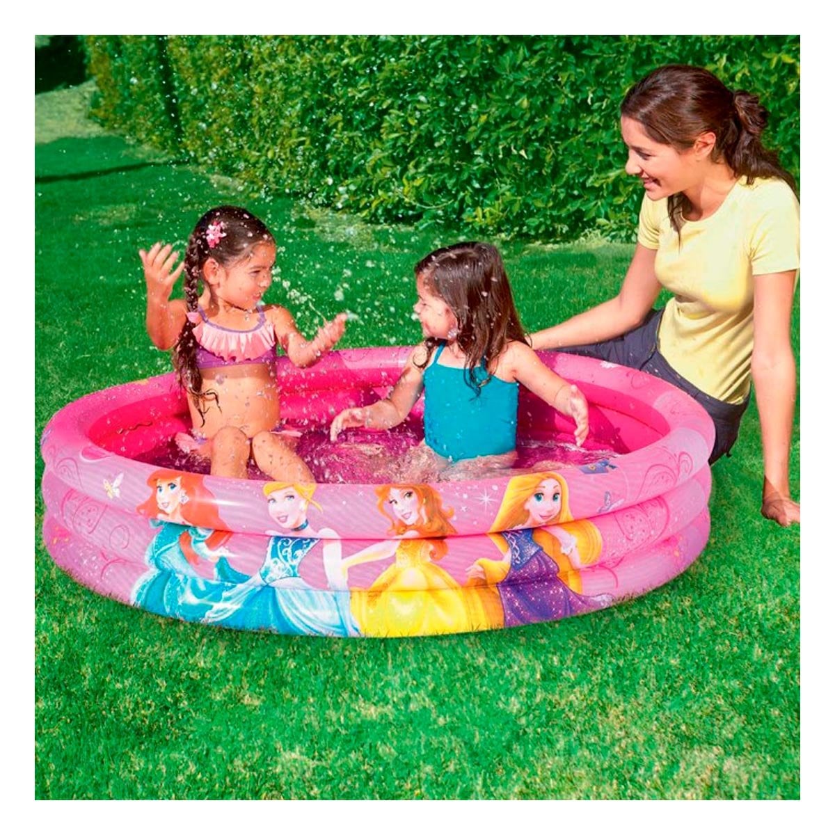 PACK4 PISCINA PRINCESA INFLABLE PARA HOGAR Y PATIO CON ESTILO FESTIVO Y+PAPEL REGALO - 5