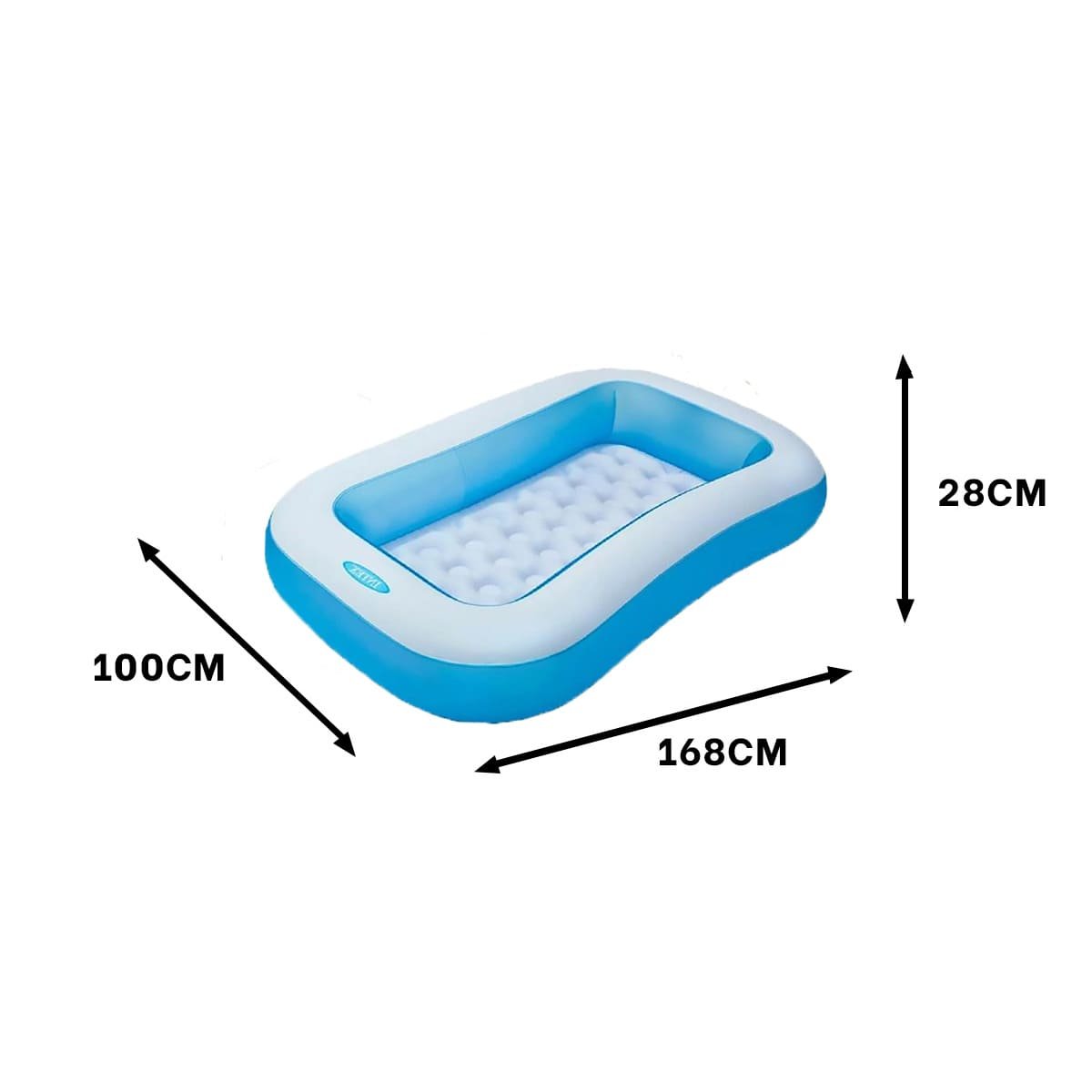 PACK6 ESTRUCTURA ACUATICA RECTANGULAR RESISTENTE 168X100X28 CM PATIO PLUS Y+PAPEL REGALO - 4