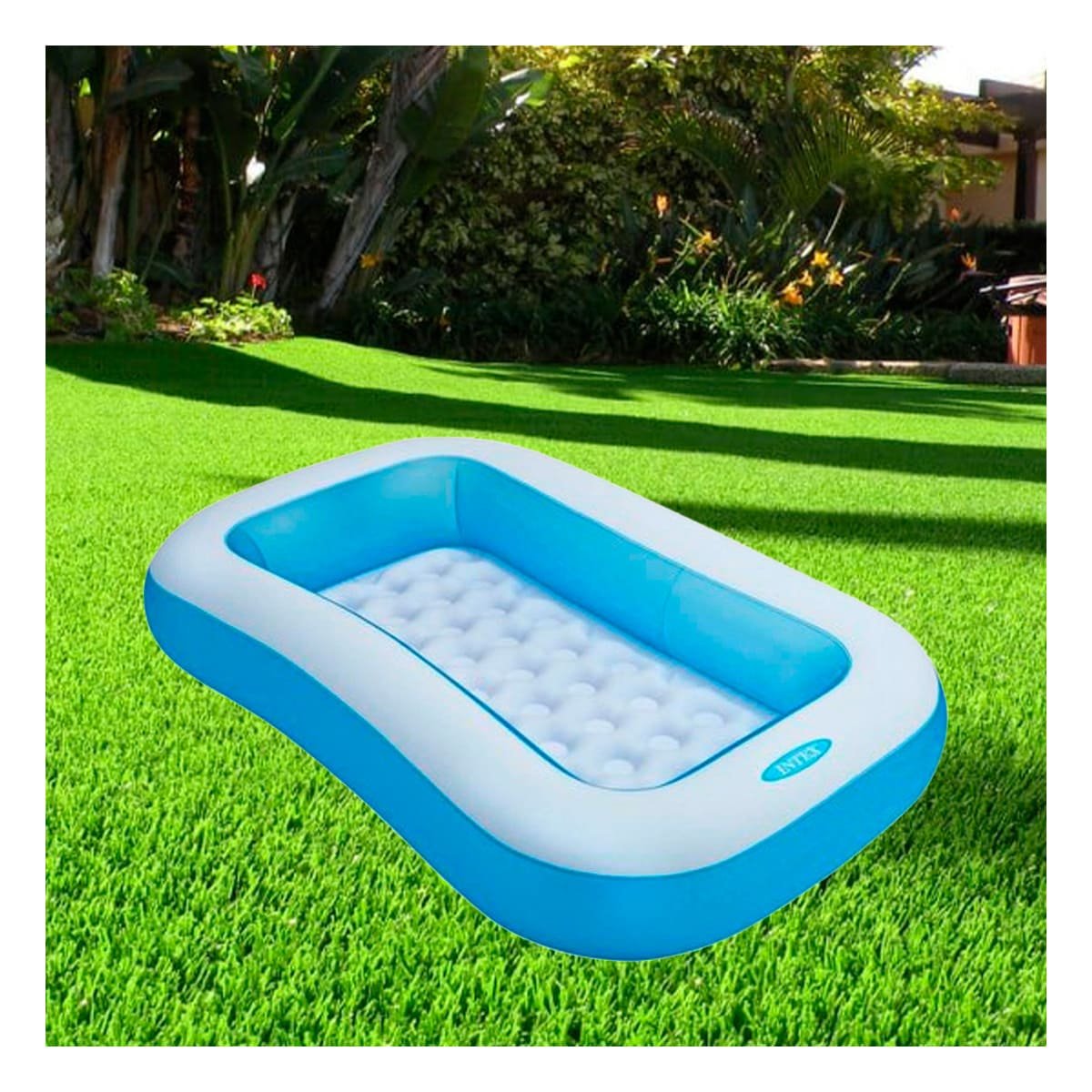 PACK6 ESTRUCTURA ACUATICA RECTANGULAR RESISTENTE 168X100X28 CM PATIO PLUS Y+PAPEL REGALO - 5