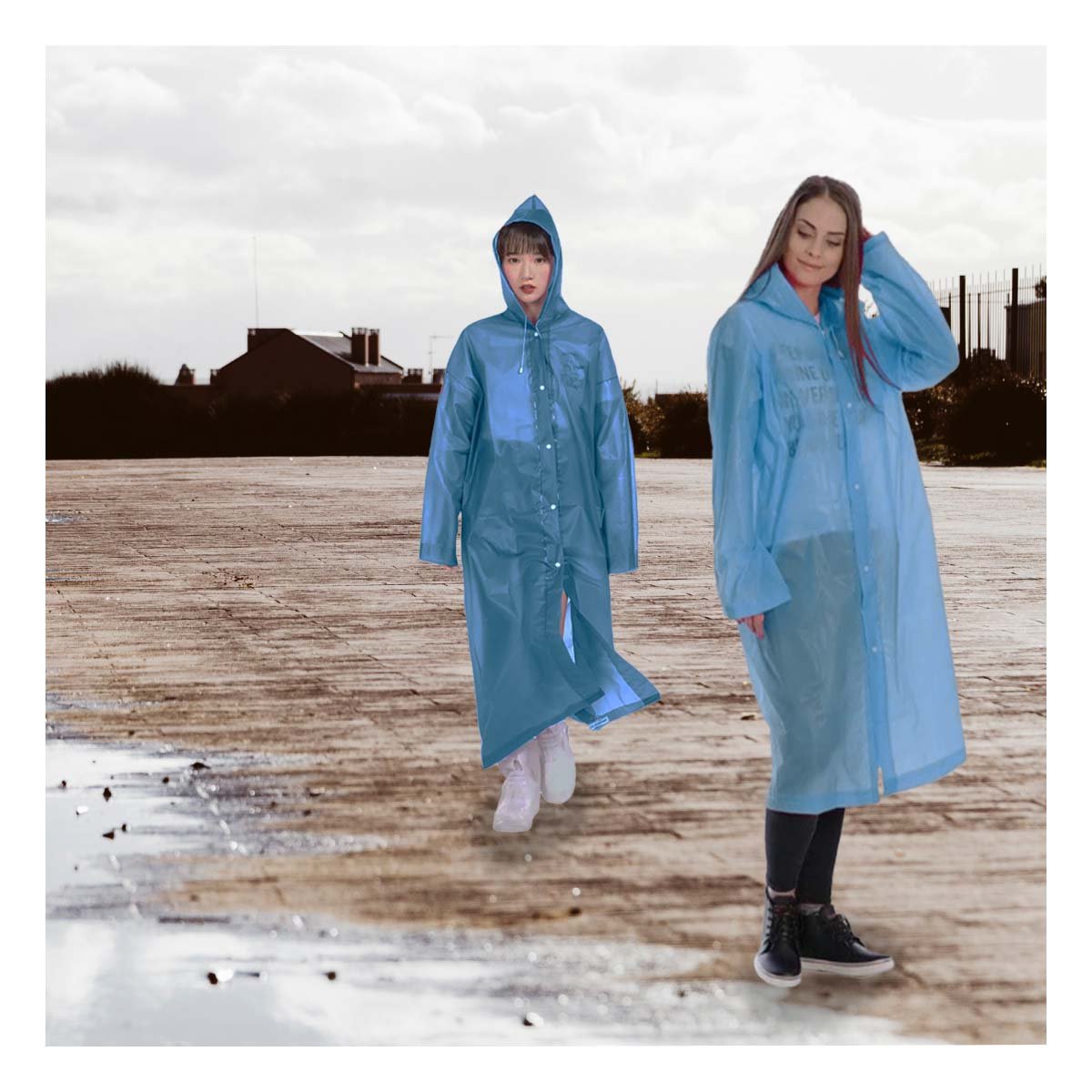 PACK6 CAPA UNISEX PARA LLUVIA CON AJUSTE COMODO Y+PAPEL REGALO - 2