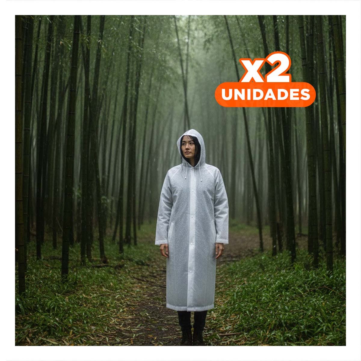 PACK2 CAPA UNISEX PARA LLUVIA CON AJUSTE COMODO Y DISENO FUNCIONAL Y+REGALO STICKER - 1