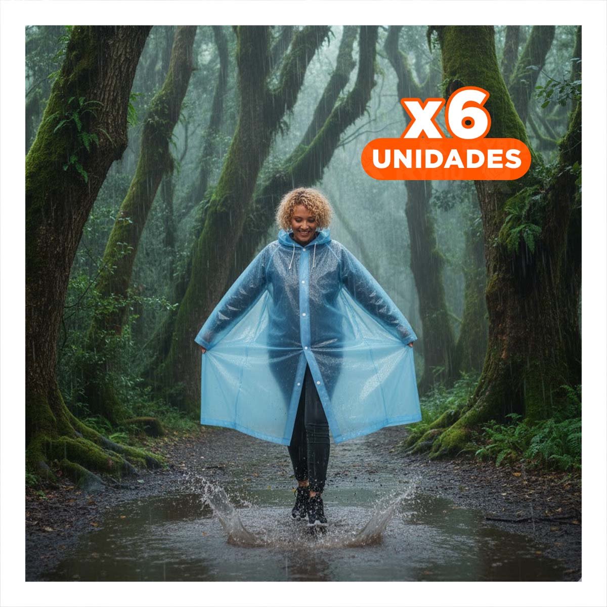 PACK6 ABRIGO IMPERMEABLE PARA USO URBANO Y EXTERIOR DIARIO Y+REGALO STICKER - 1