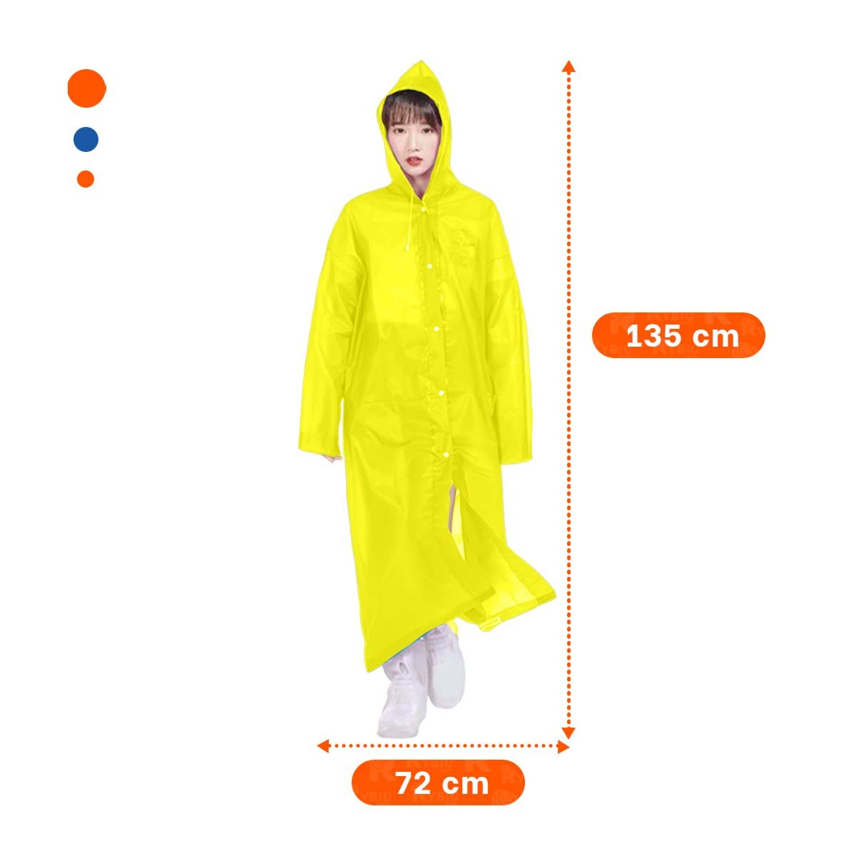 PACK2 CAPA UNISEX PARA LLUVIA CON AJUSTE COMODO Y+REGALO STICKER - 4