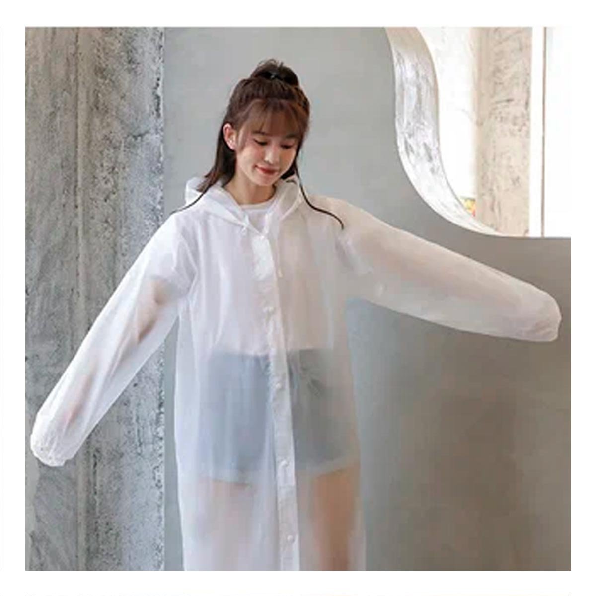 PACK6 ABRIGO IMPERMEABLE UNISEX PARA CAMINATAS URBANAS Y TRASLADOS Y+PAPEL REGALO - 2