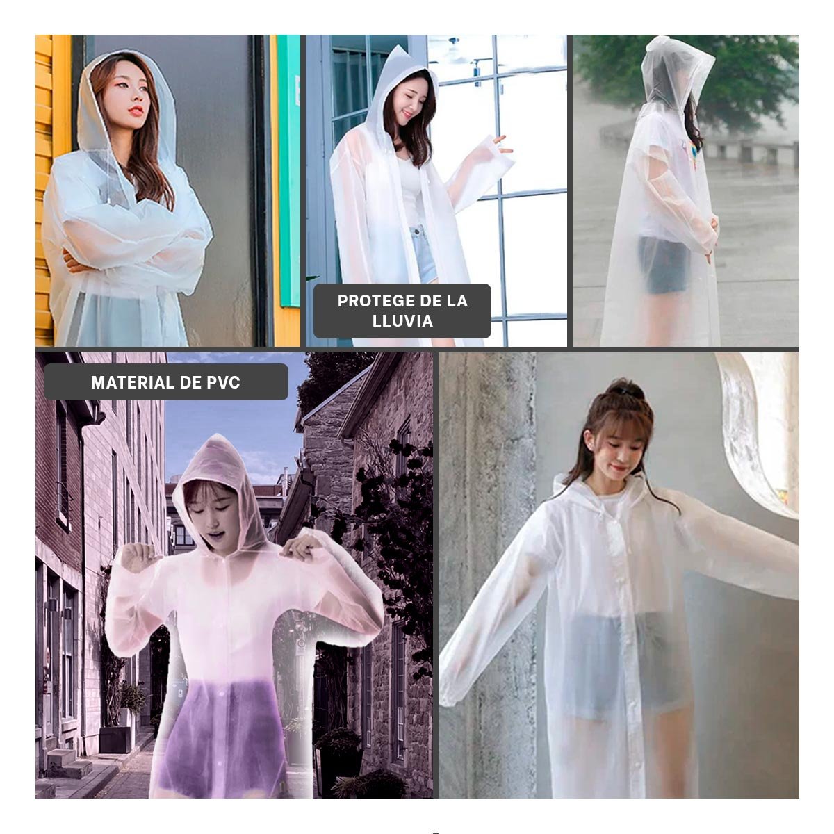 IMPERMEABLE FUNCIONAL PARA DIAS LLUVIOSOS CON ESTILO ACTUAL Y COMODIDAD Y+LIGAS REGALO - 5